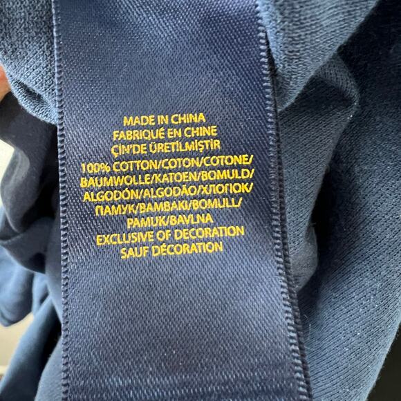 POLO RALPH LAUREN Blue White Cotton Bandana Print Short Sleeve Dress Girls XL - Picture 11 of 13